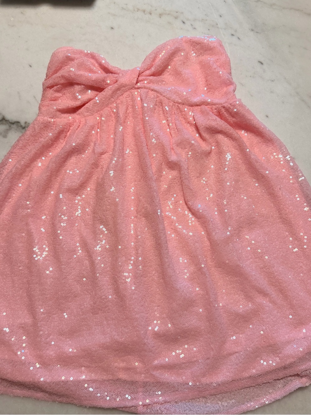Lucy in the Sky Light Pink Strapless Sequin Dress
